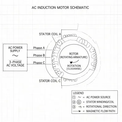 ac motor diagram